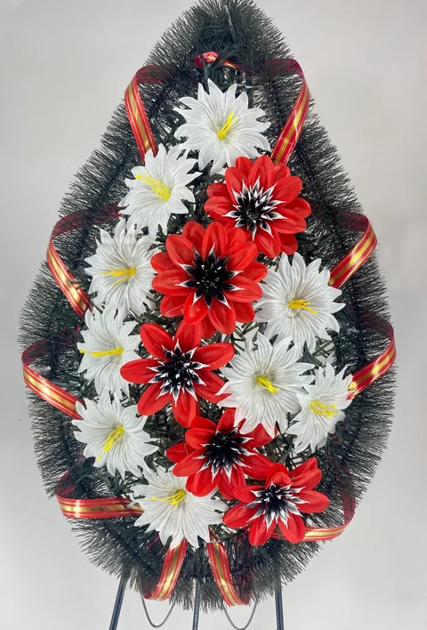 Искусственный венок «Колесо европейское элитное» — фото товара