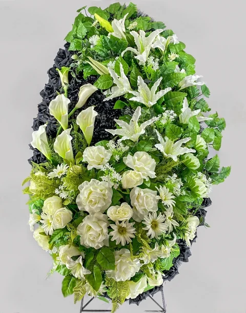 Искусственный венок «Овал большой элитный (№5)(1500х800)» — фото товара