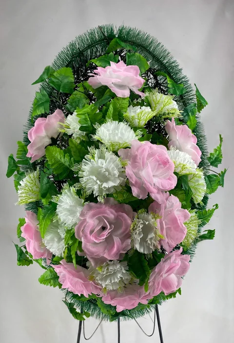 Искусственный венок «Овал малый экс» — фото товара