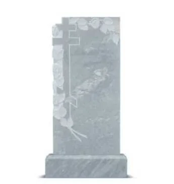 Мраморный крест «Розы с крестом» — фото товара