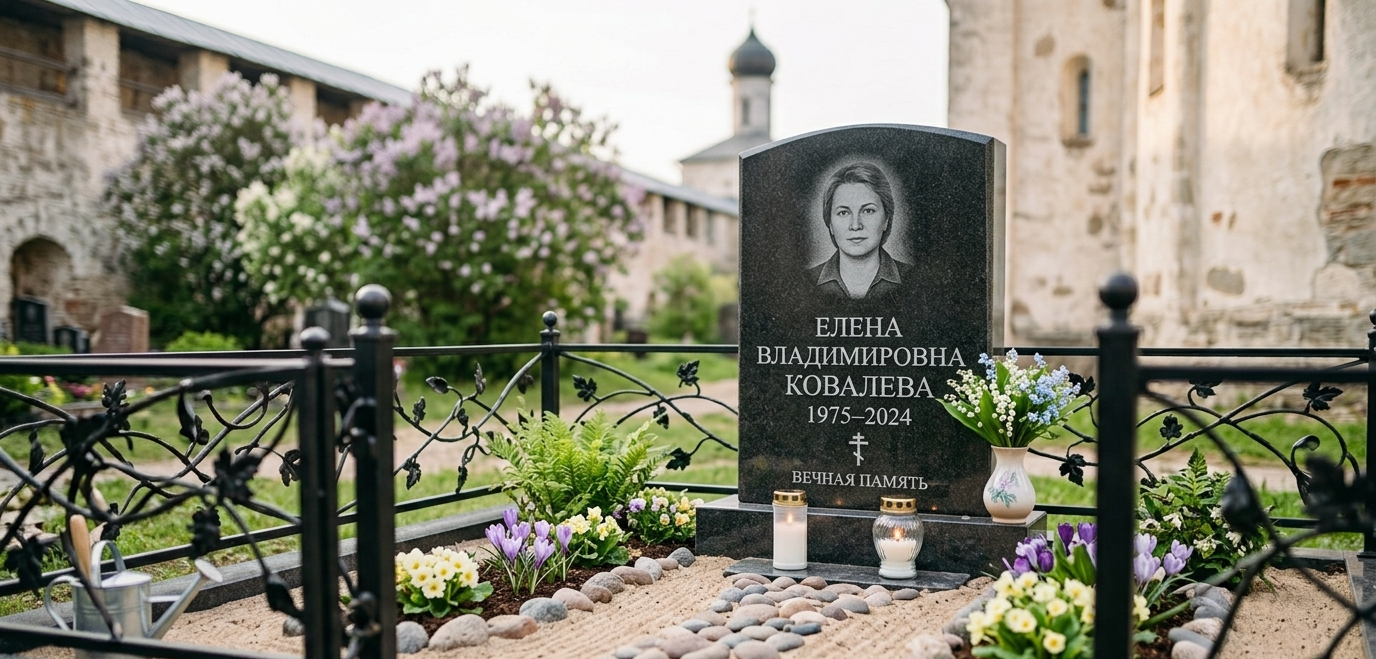 Уборка могилы: результат после выезда бригады Ритуал-С