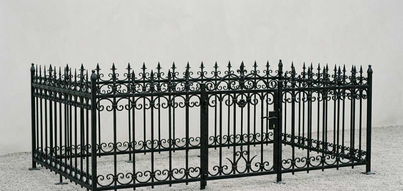 Кованая ограда для могилы в Лысьве