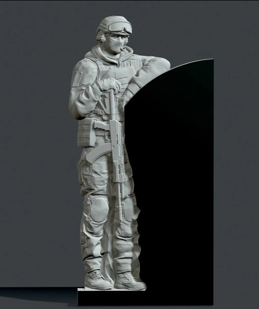 Надгробный памятник для участника СВО — изготовление на производстве Ритуал-Сервис в Чусовом, собственный образец